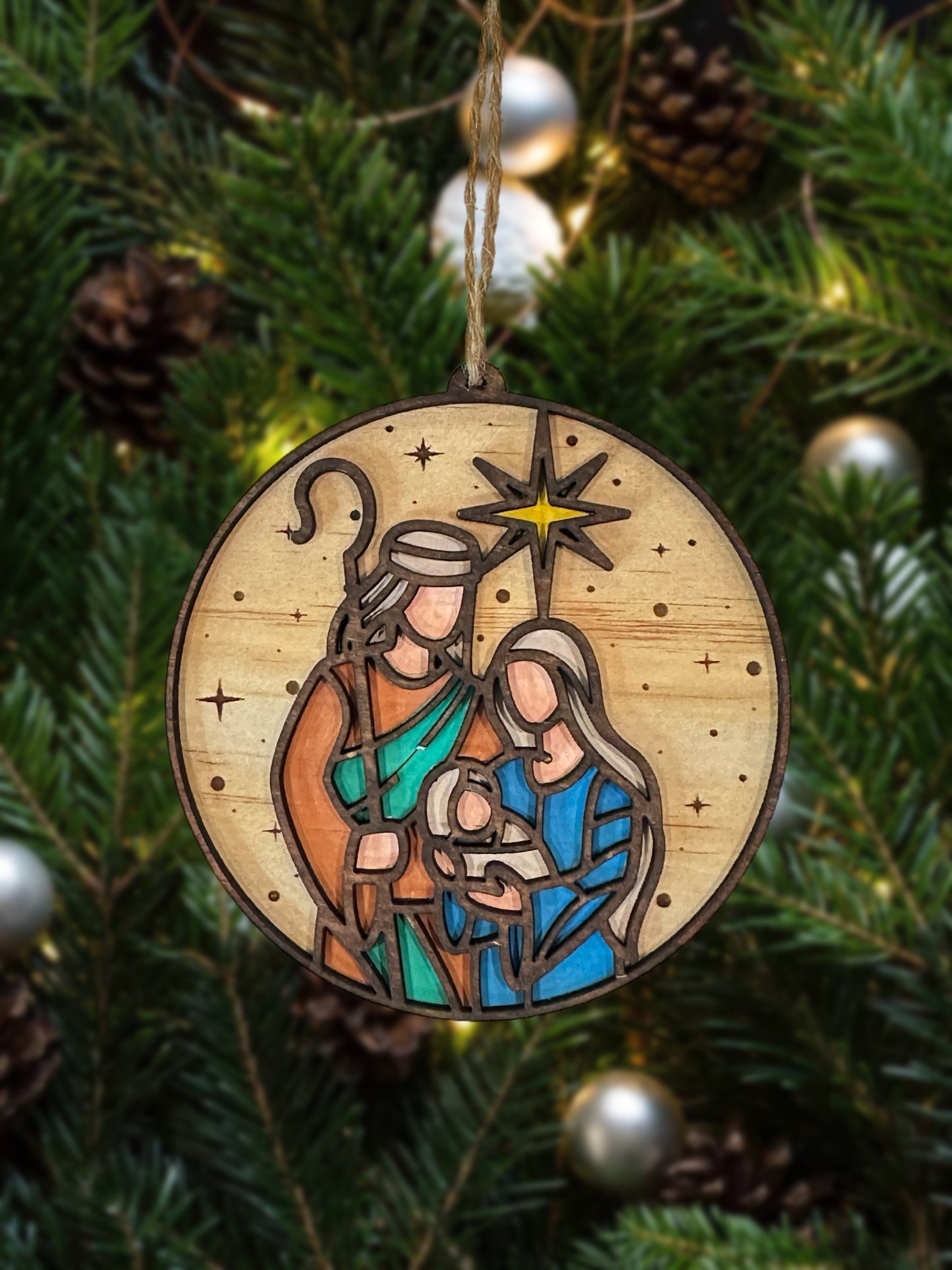 Nativity Layered Ornament