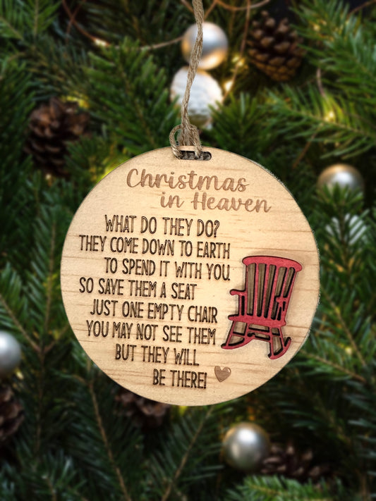 Christmas in Heaven Chair Ornament