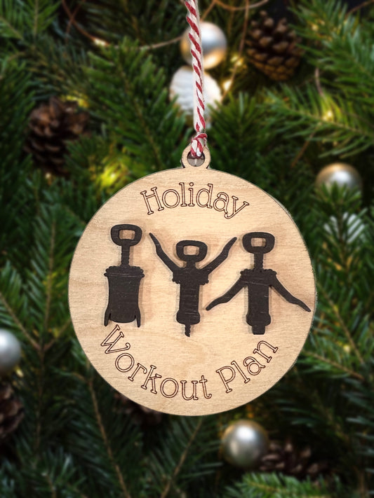 Holiday Workout Plan funny Ornament