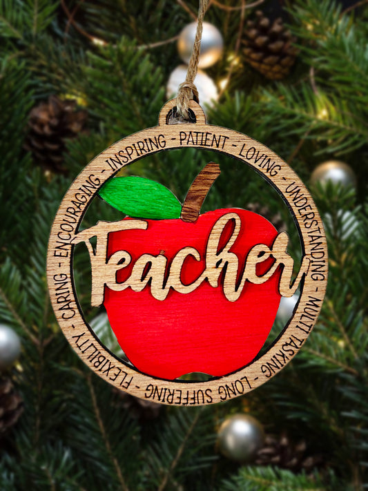 Teachers Apple Ornament