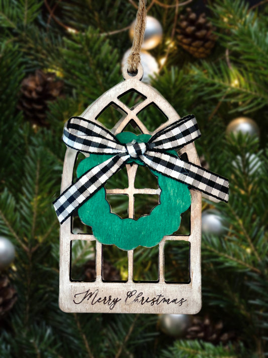 Christmas Farmhouse Window Ornament