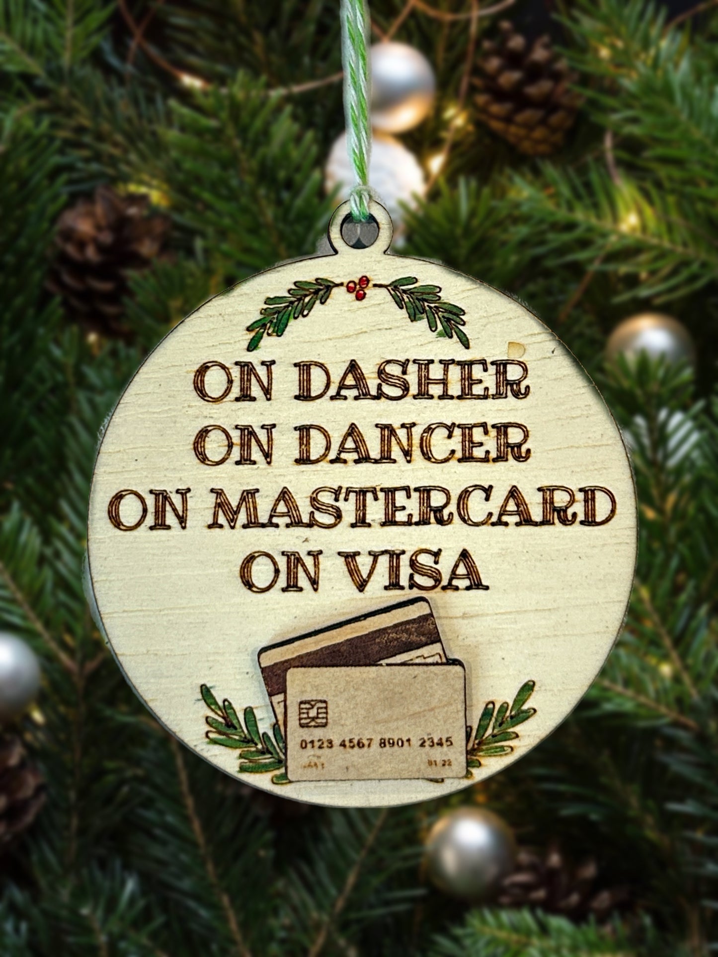 Funny Holiday Credit card Ornament