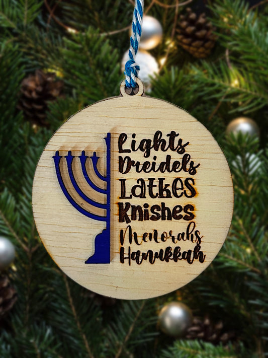 Menorah Hanukkah Ornament