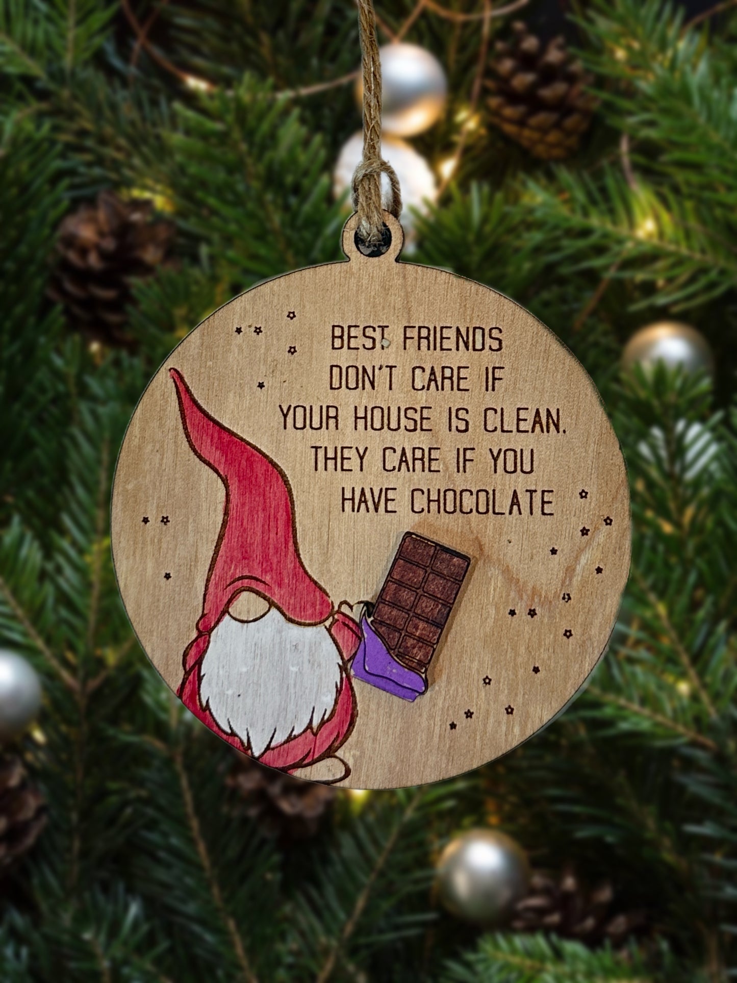 Gnome Best Friend Ornament