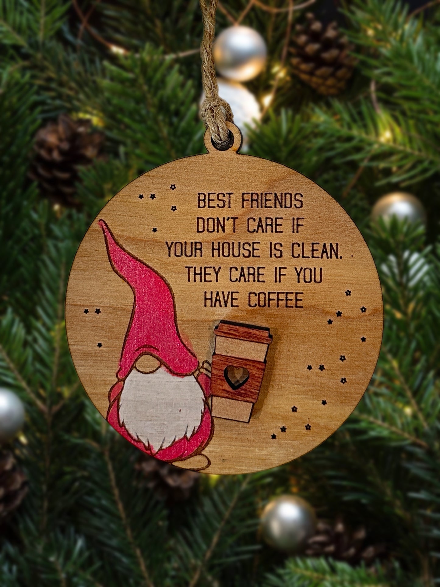 Gnome Best Friend Ornament