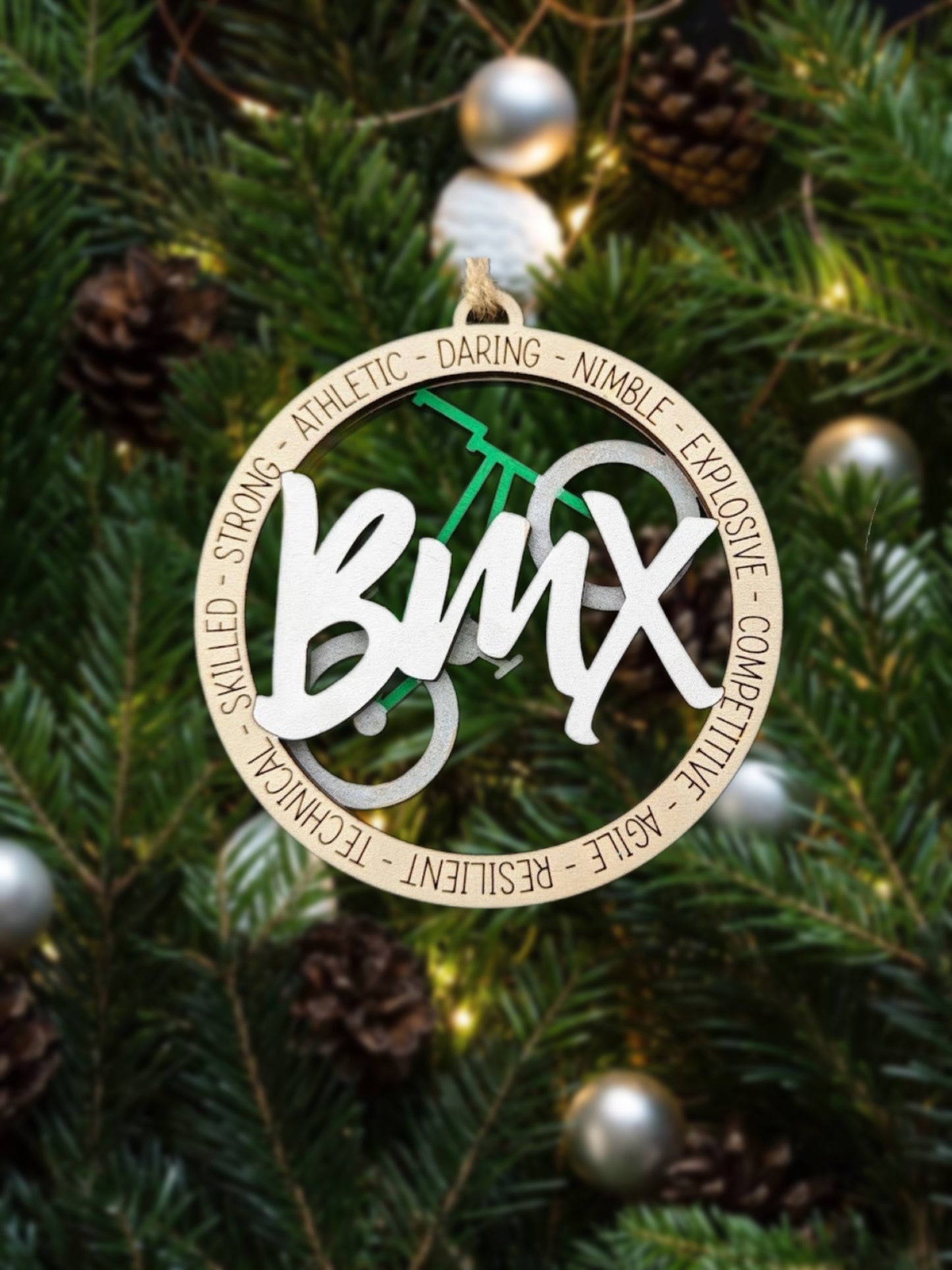 Personalized Double Sided BMX Ornament