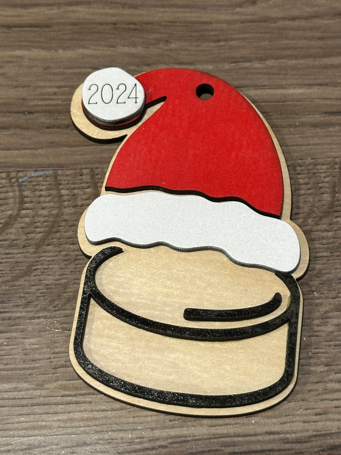 Personalized Sports Ornament with Santa Hat