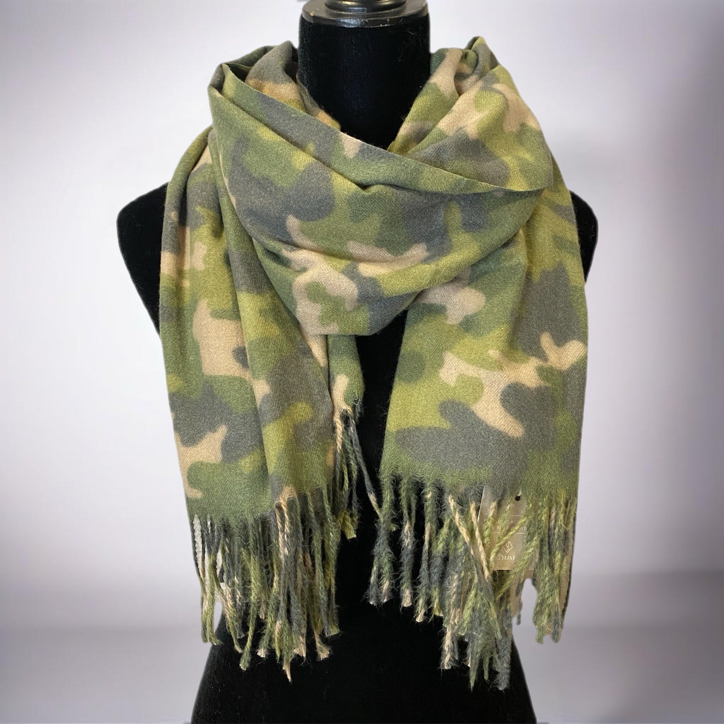 Camouflage Fringe Scarf