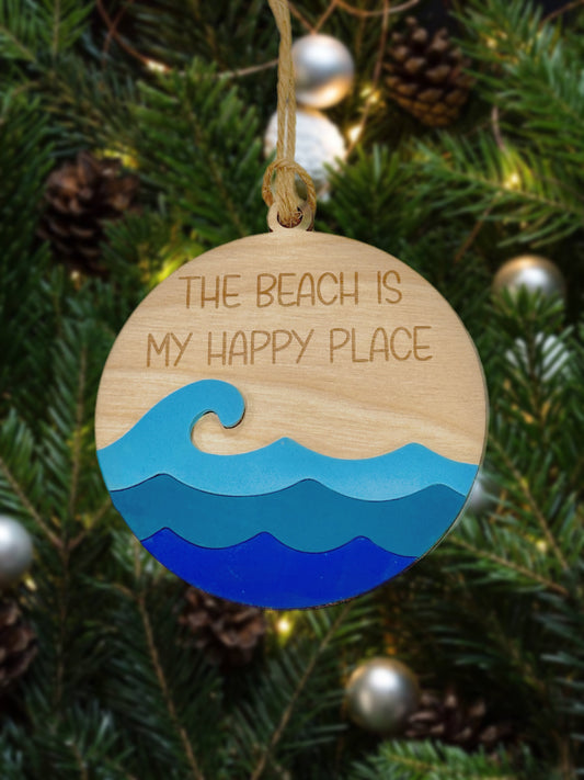 Beach is my Happy Place Ornament
