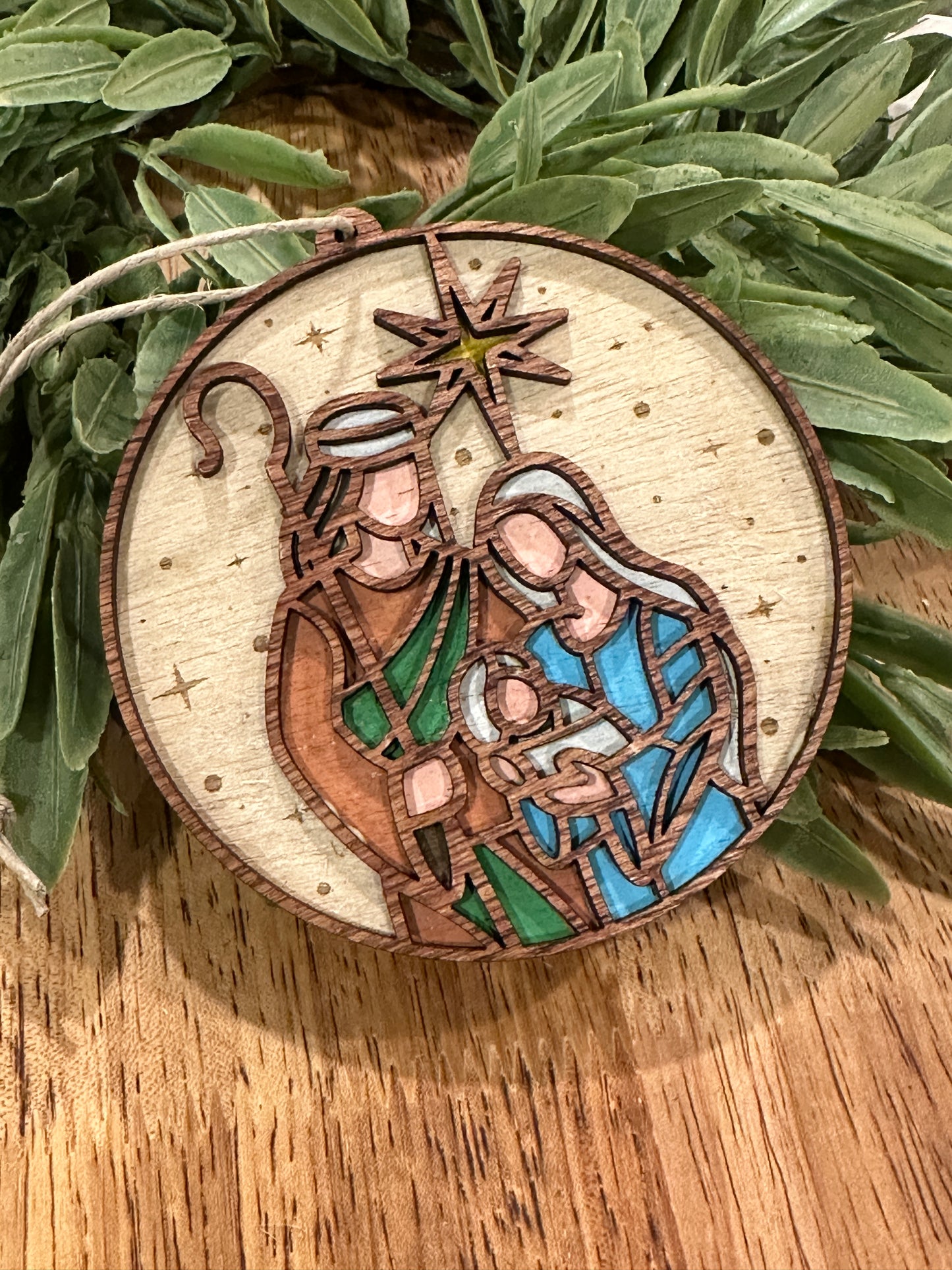 Nativity Layered Ornament