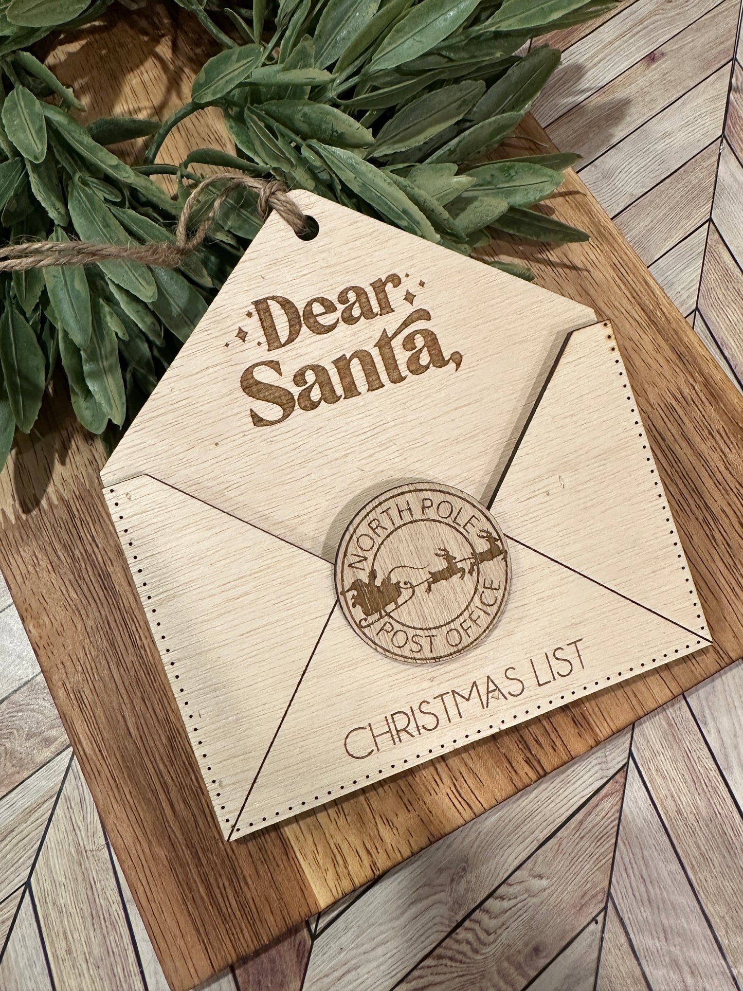 Dear Santa Christmas List holder Ornament