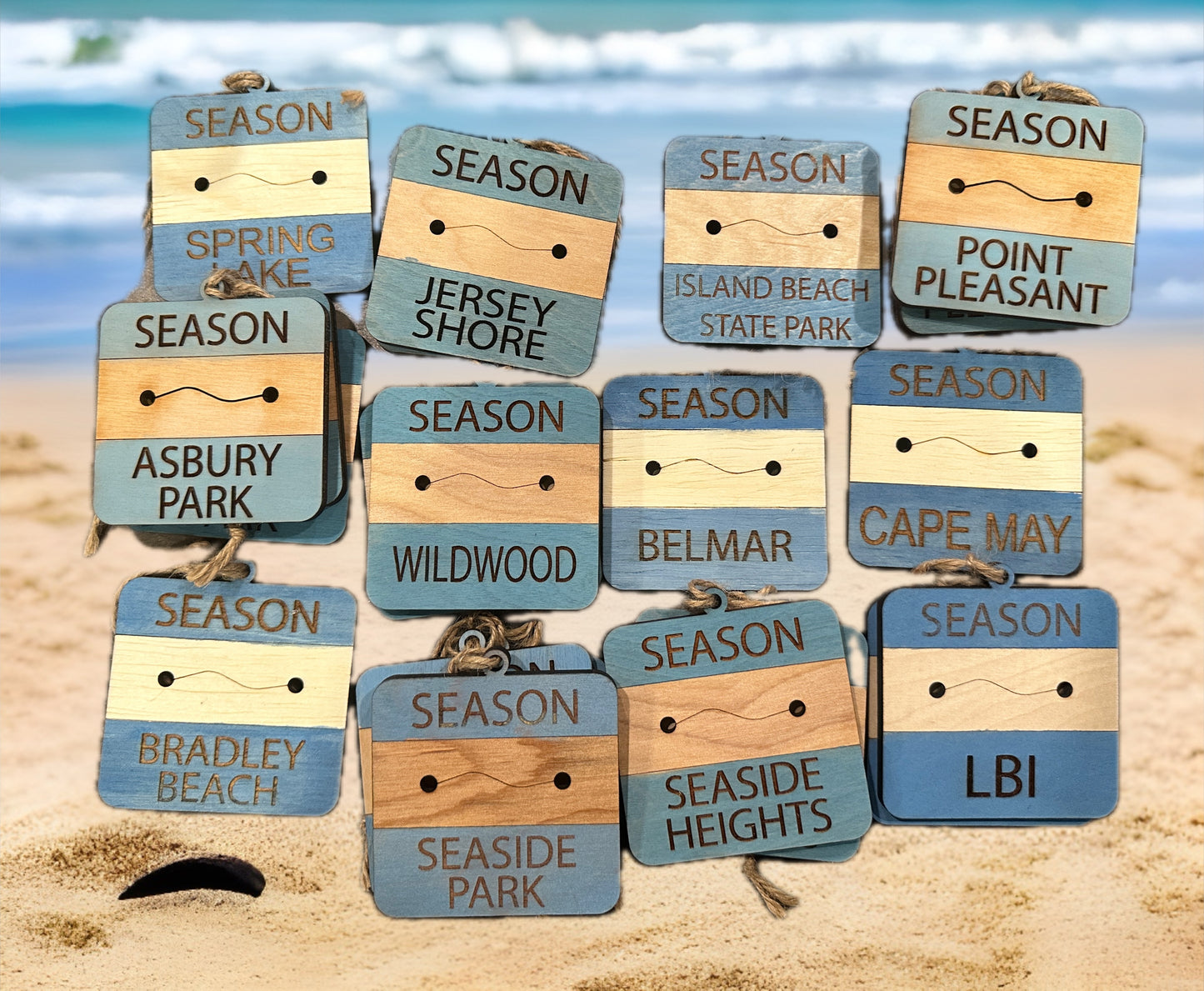 Custom Beach Tag Ornament