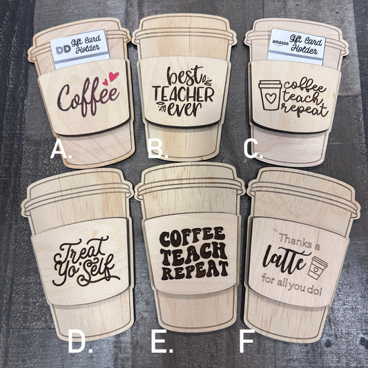 Coffee Gift Card Holder