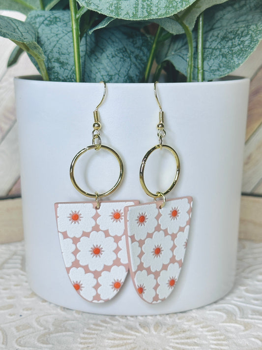 Daisy Boho Clay Dangles