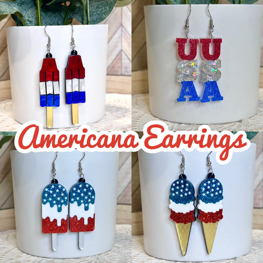 Americana Acrylic Earring