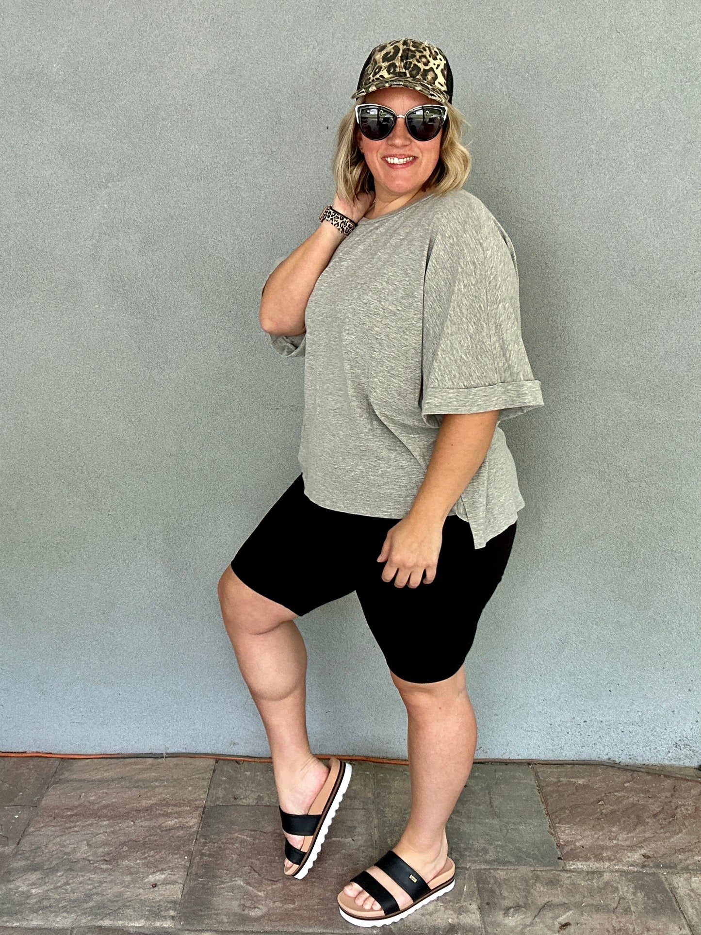 Gray Oversized Boxy Tee