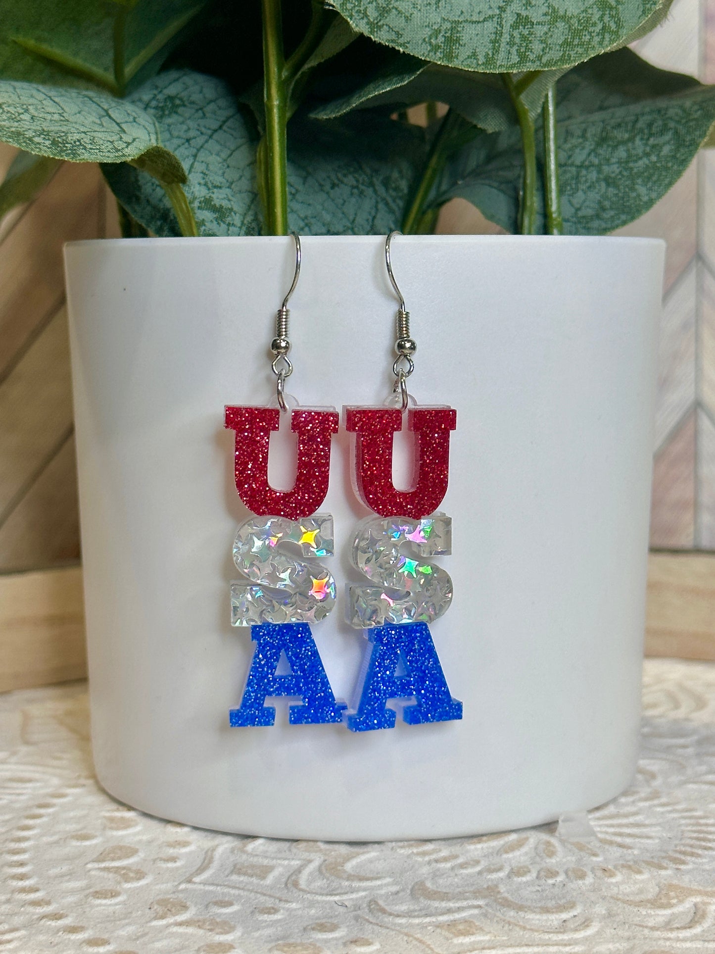 Americana Acrylic Earring