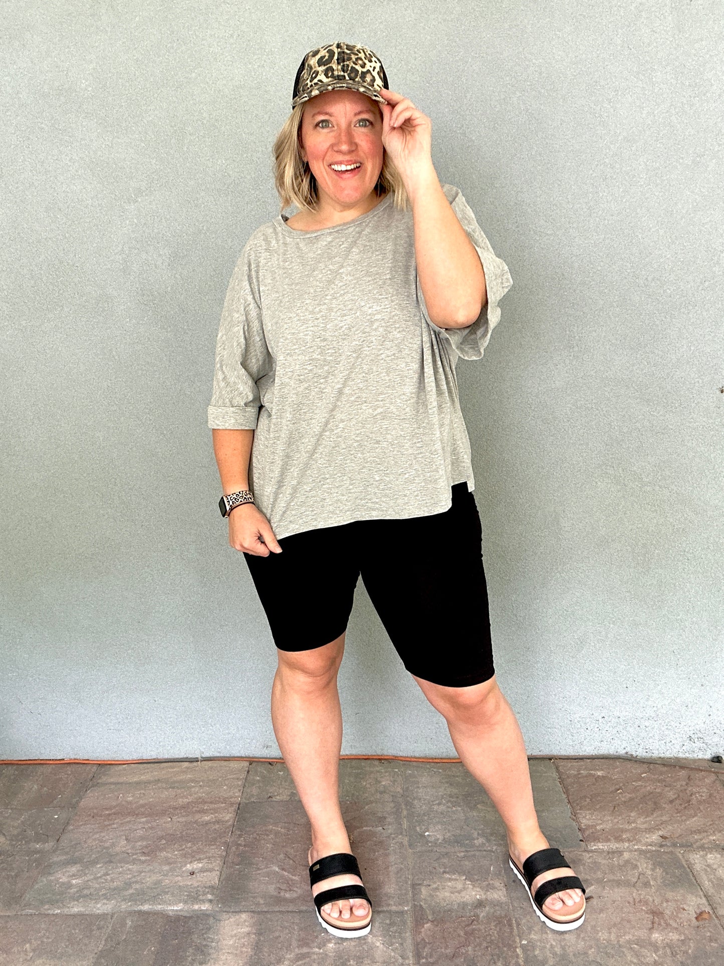 Gray Oversized Boxy Tee