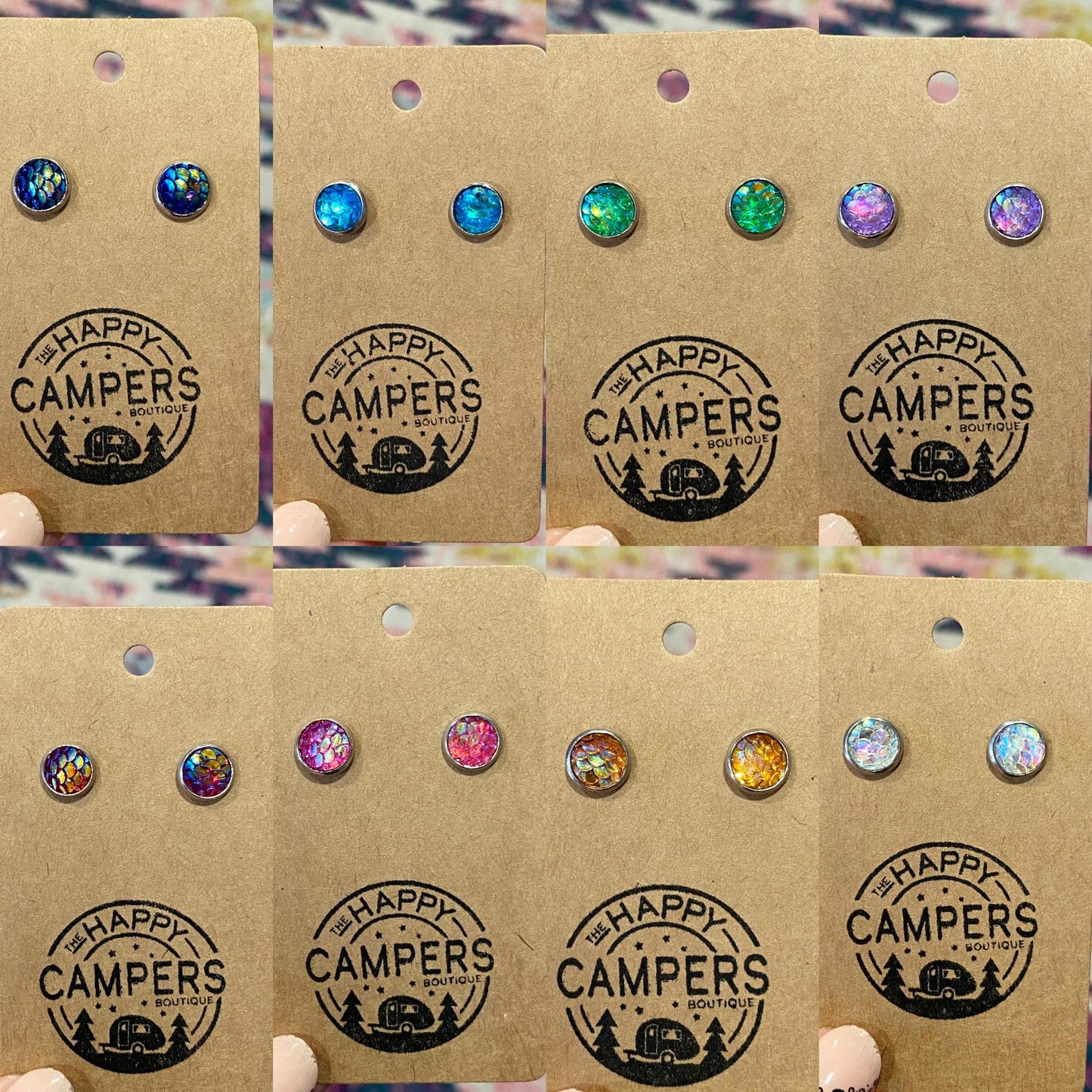 Mermaid Scale Studs