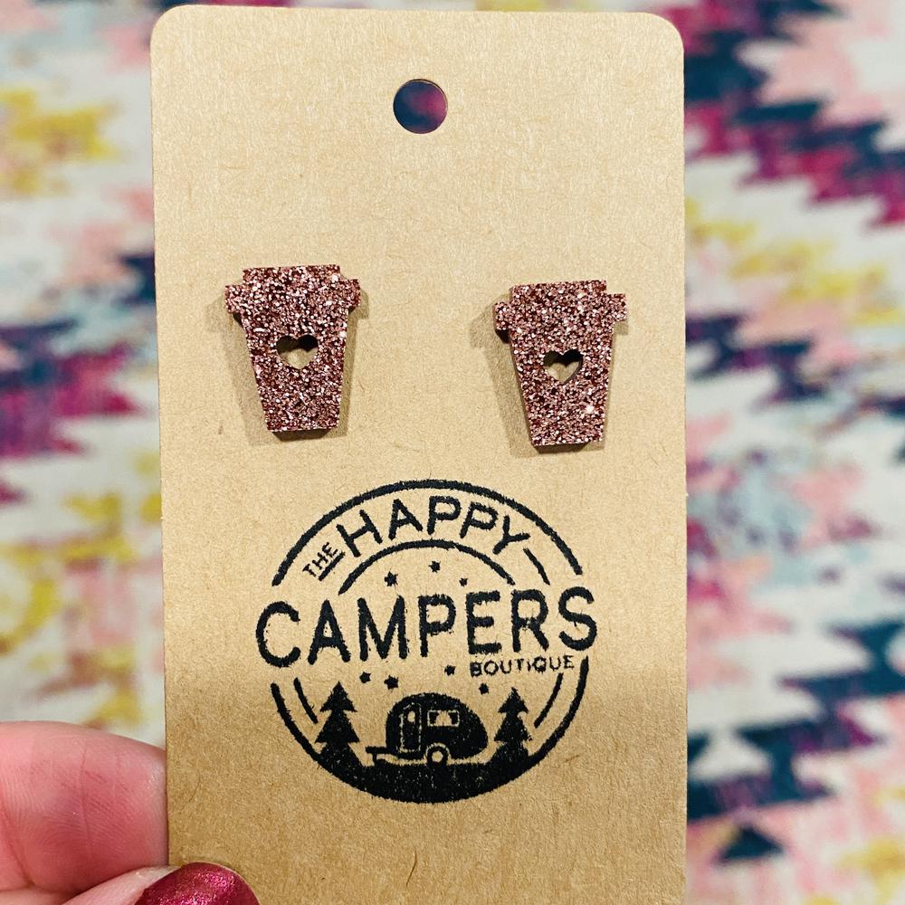 Glitter Coffee Studs