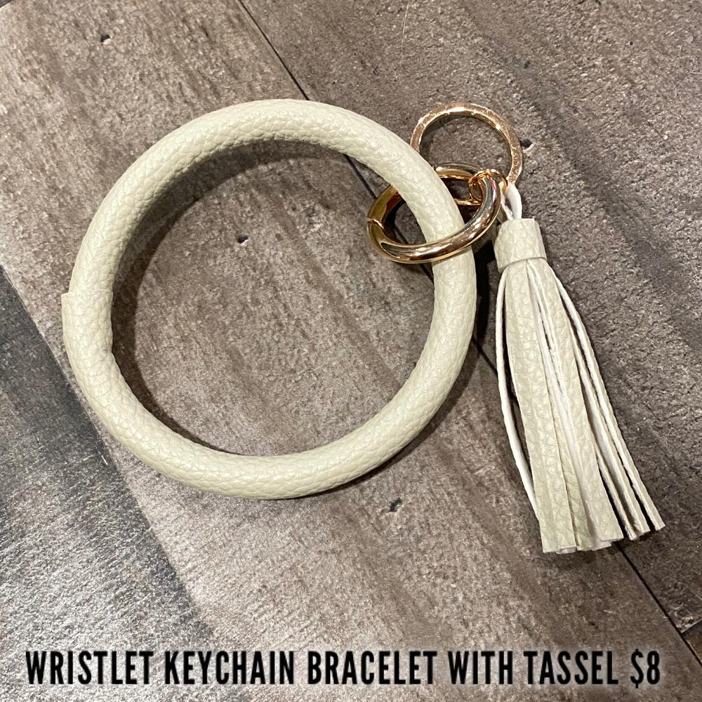 Wristlet Keychain Bracelet with Tassel