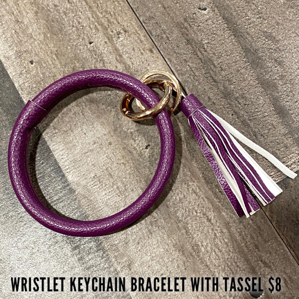 Wristlet Keychain Bracelet with Tassel