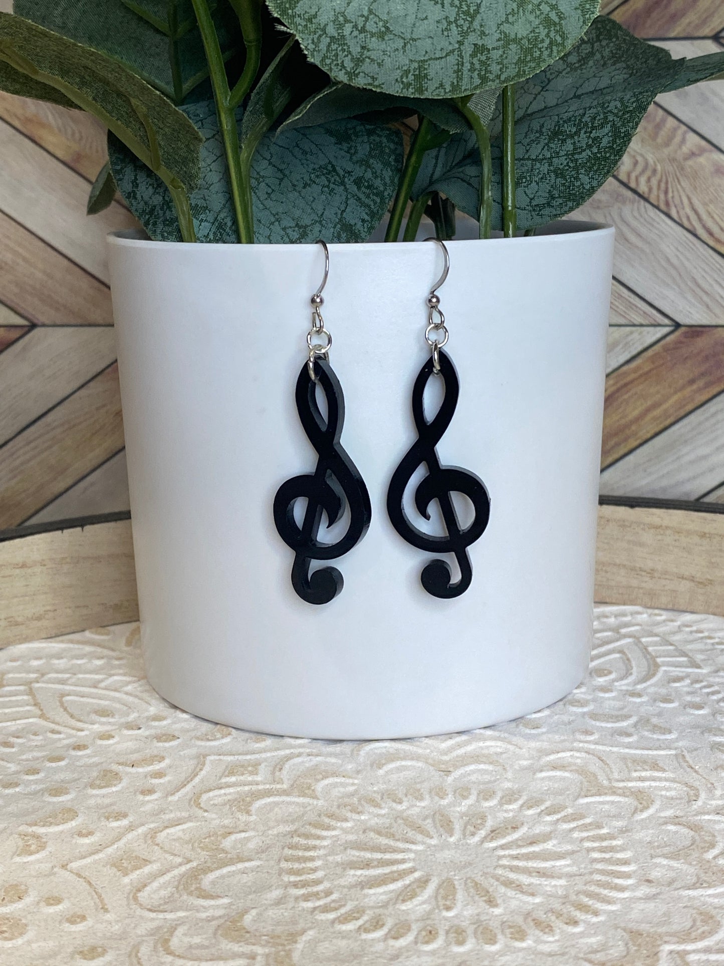 Music Notes Dangle Earrings