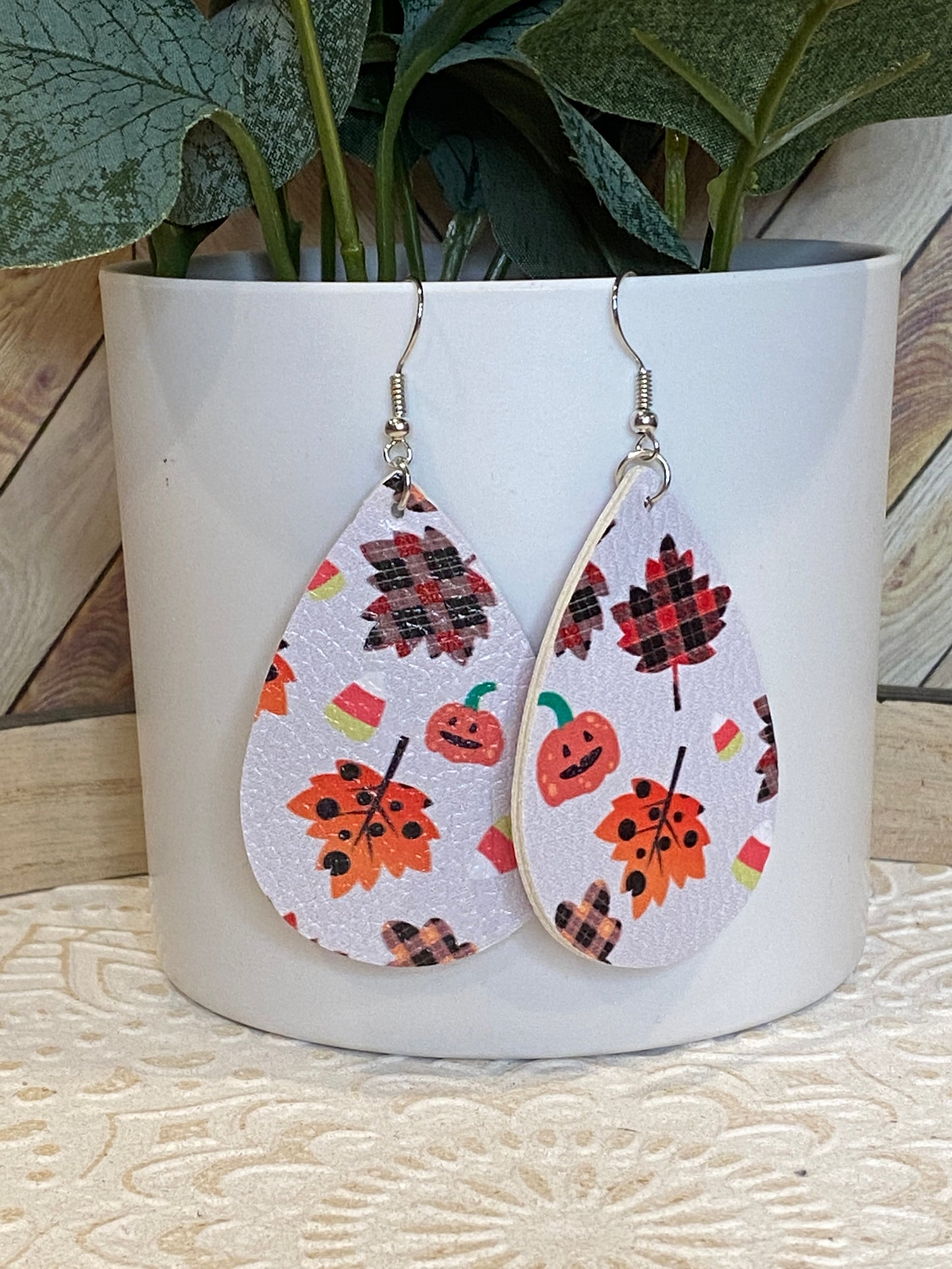 Fall Leather earrings