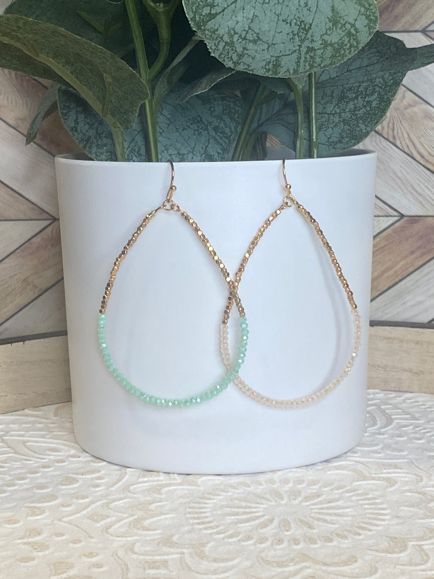 Teardrop Beaded Earrings