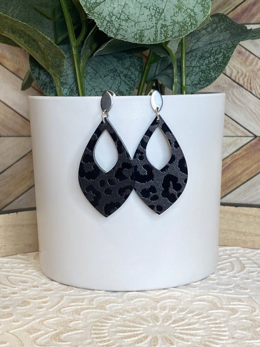 Leopard Leaf Cutout Earrings