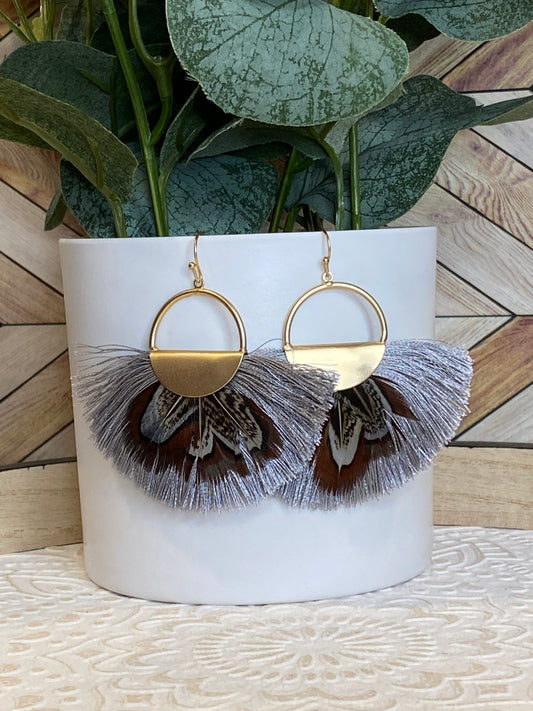 Feather Fan Earrings