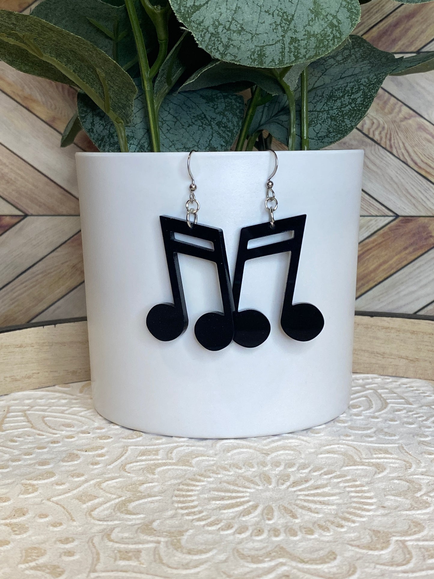 Music Notes Dangle Earrings