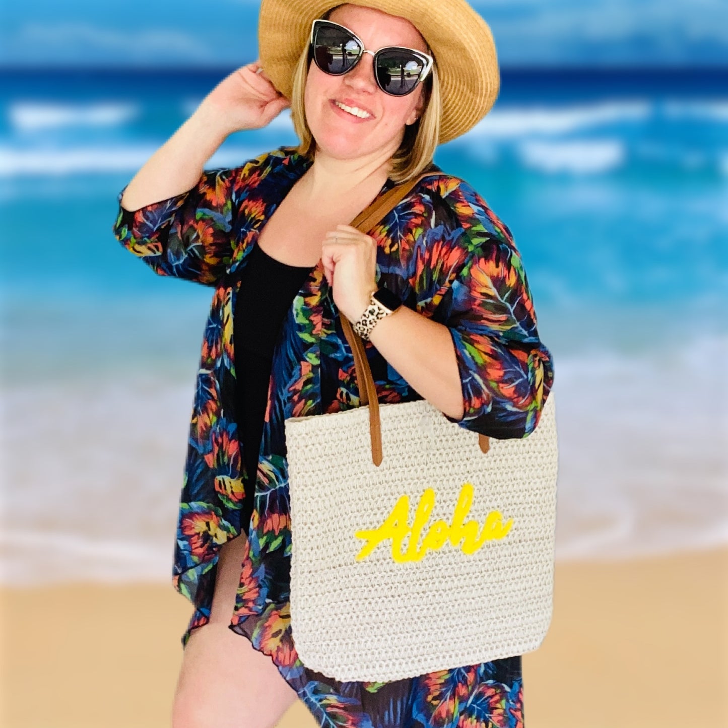 Woven Aloha Tote