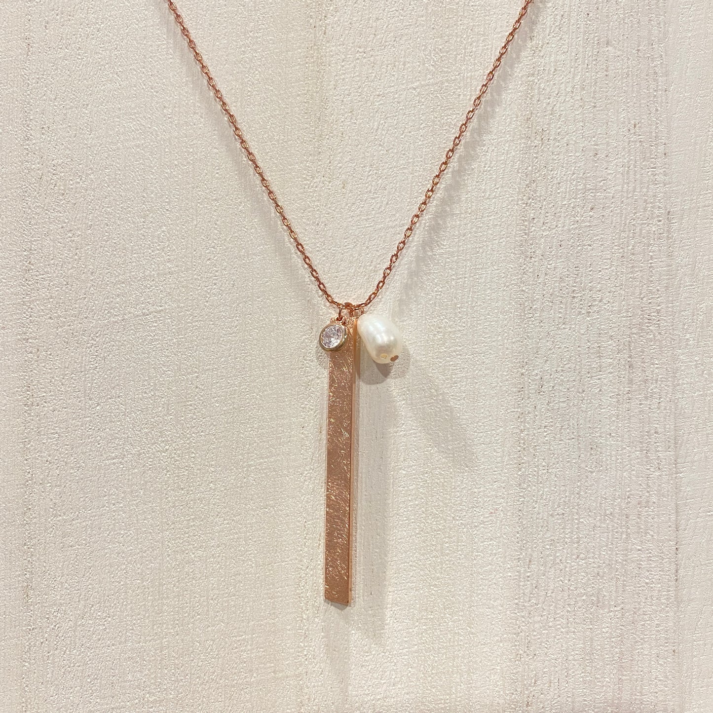 Long Rose Gold Pendant