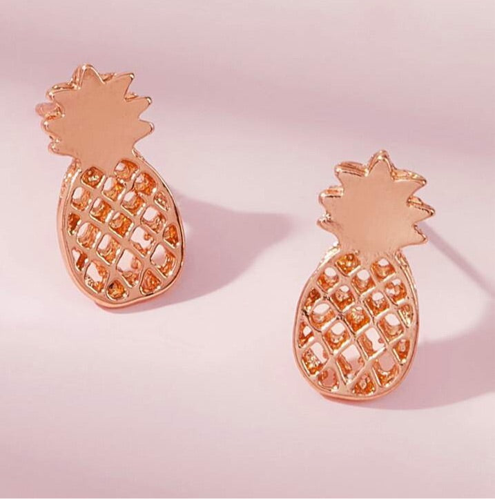 Rose Gold Pineapple Stud 🍍