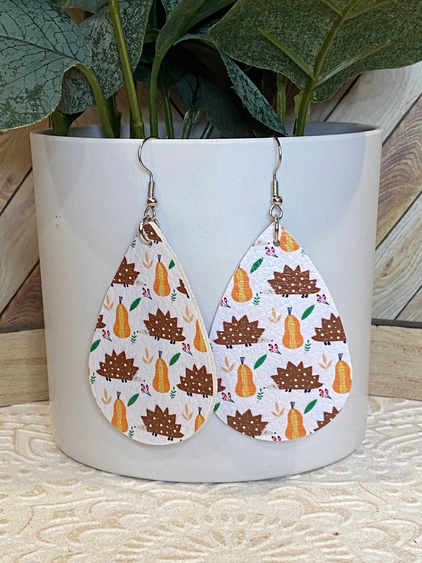 Fall Leather earrings