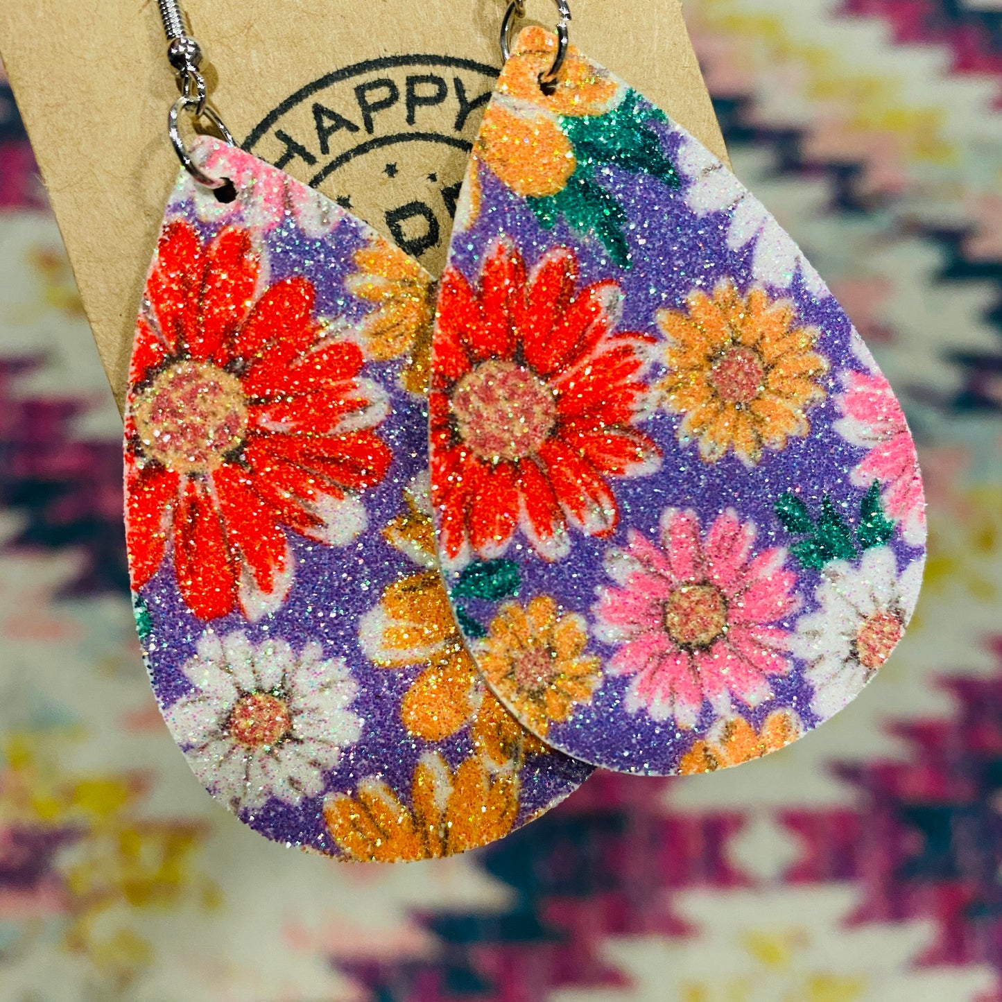 Gerber Daisy leather Earrings