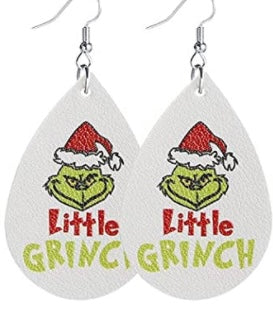 Grinch Leather earrings