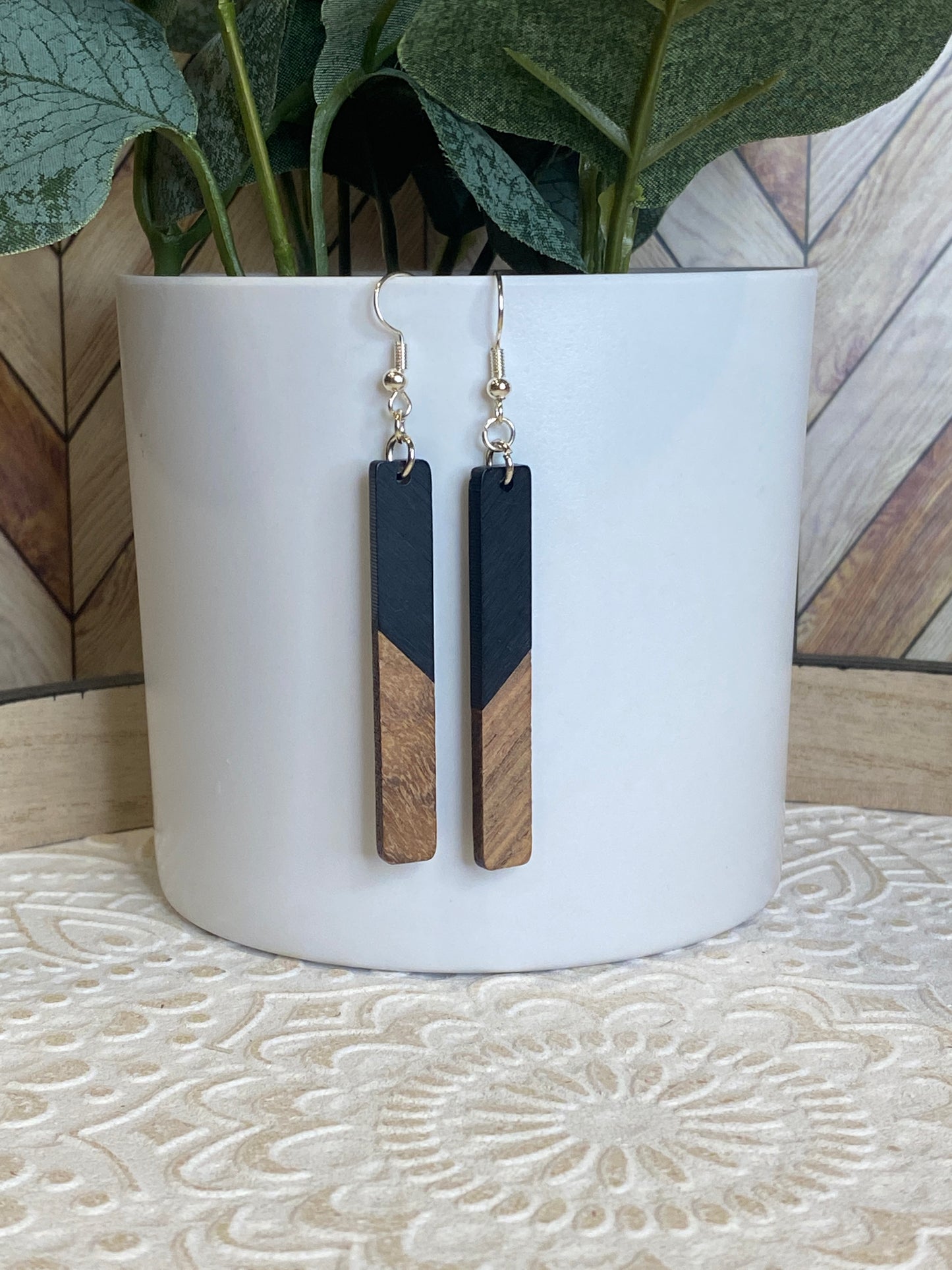 Long Wood/Acrylic Dangle