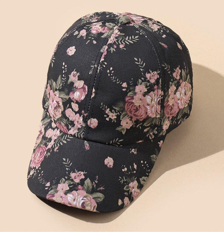 Rose floral Baseball Cap