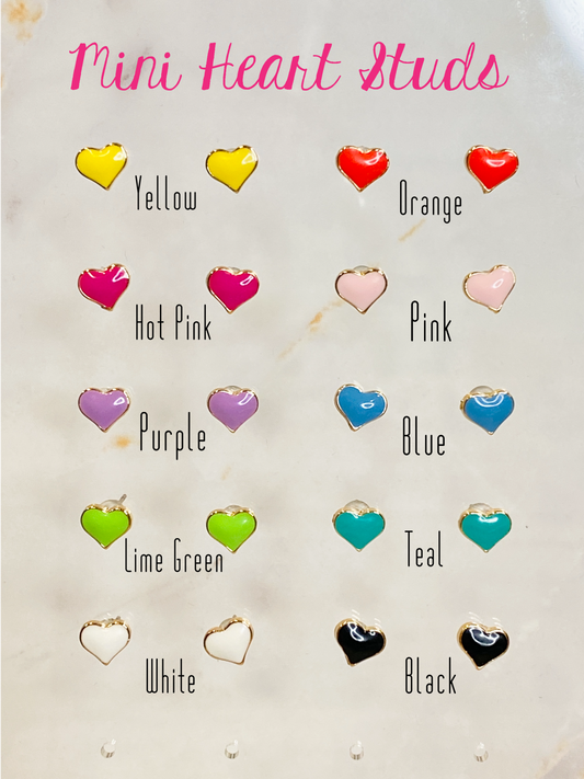 Mini Heart Studs