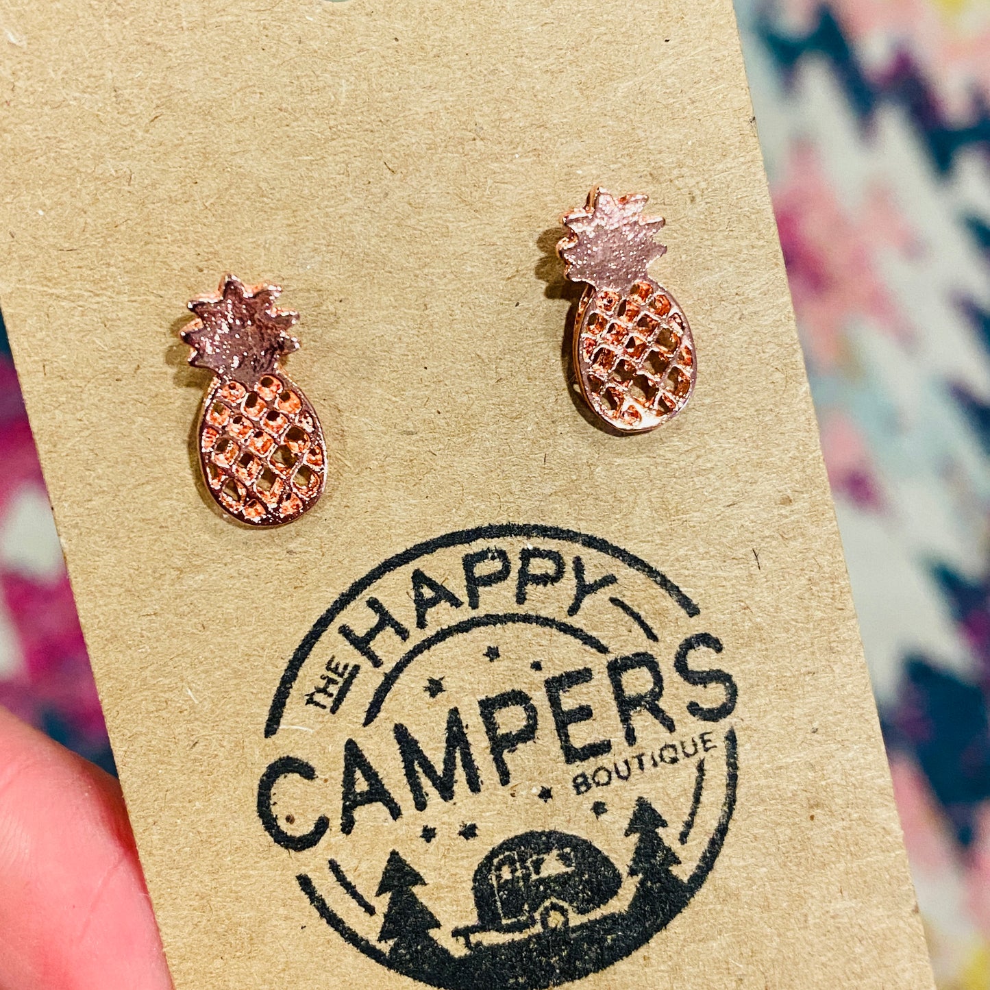 Rose Gold Pineapple Stud 🍍