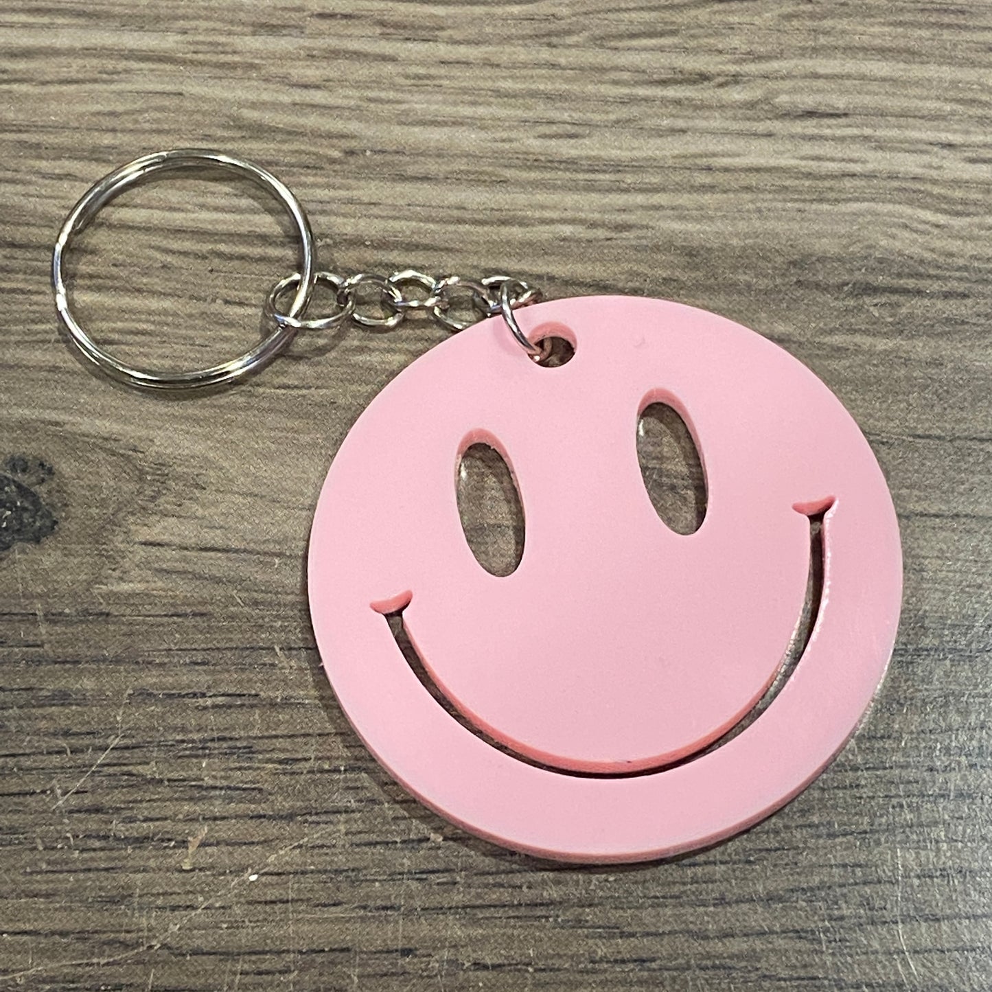 Smiley Keychain - Pink