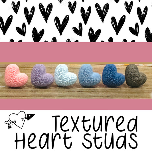 Textured Heart Studs