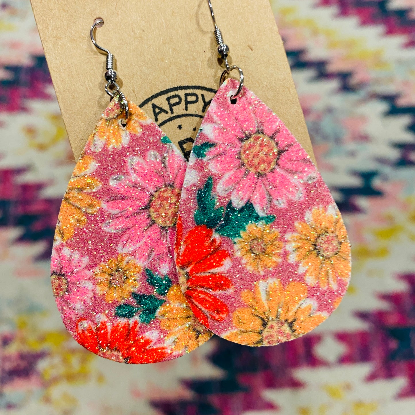 Gerber Daisy leather Earrings