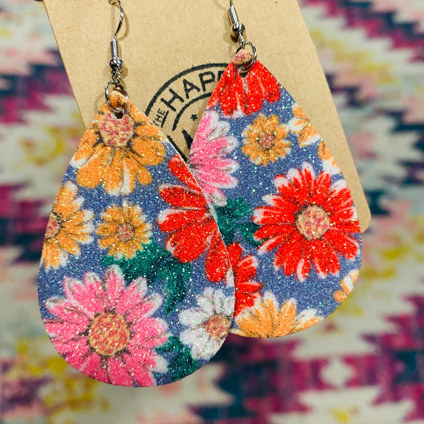 Gerber Daisy leather Earrings