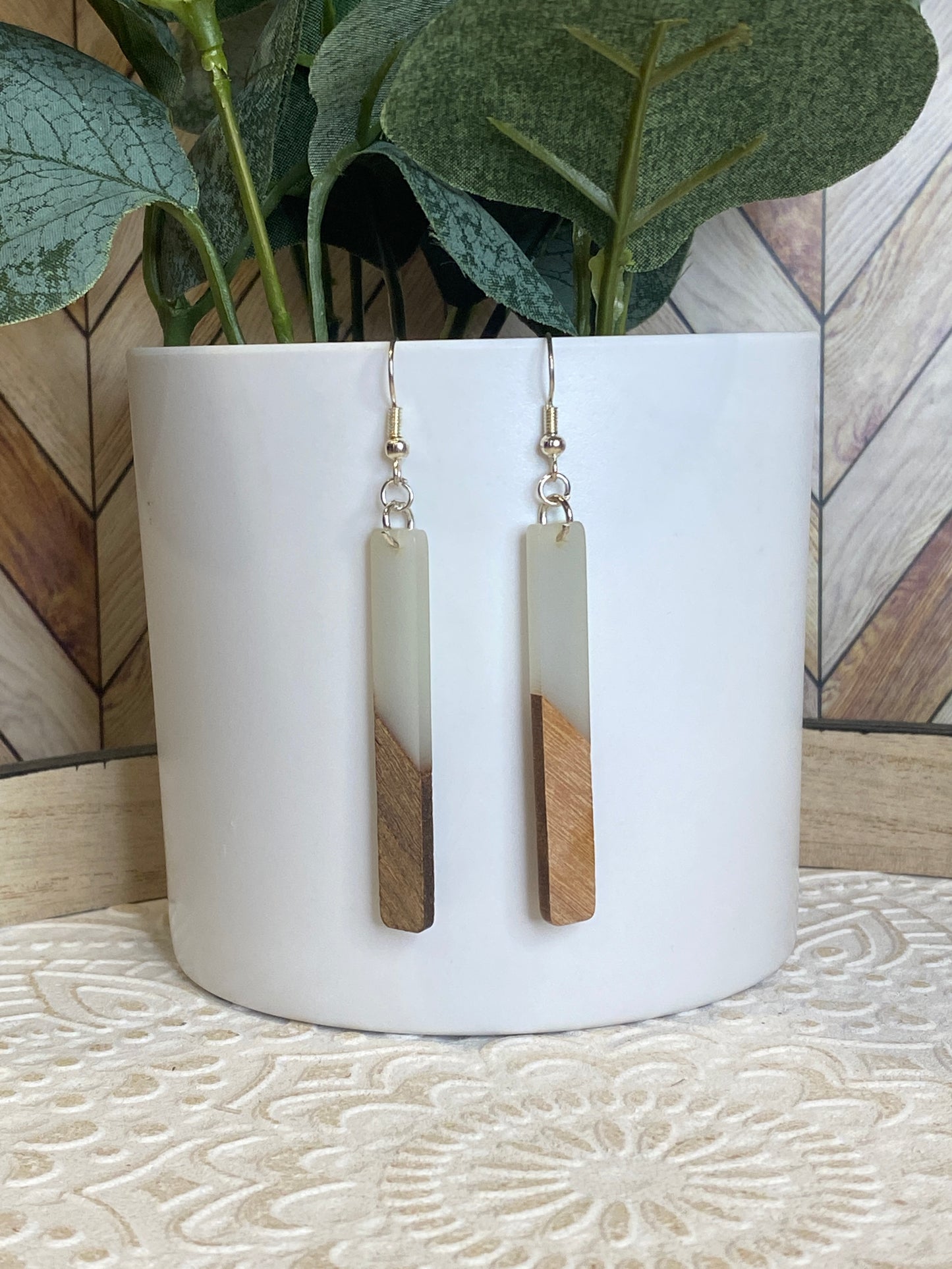 Long Wood/Acrylic Dangle