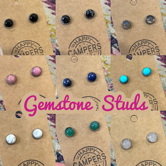Gemstone Stud Earrings