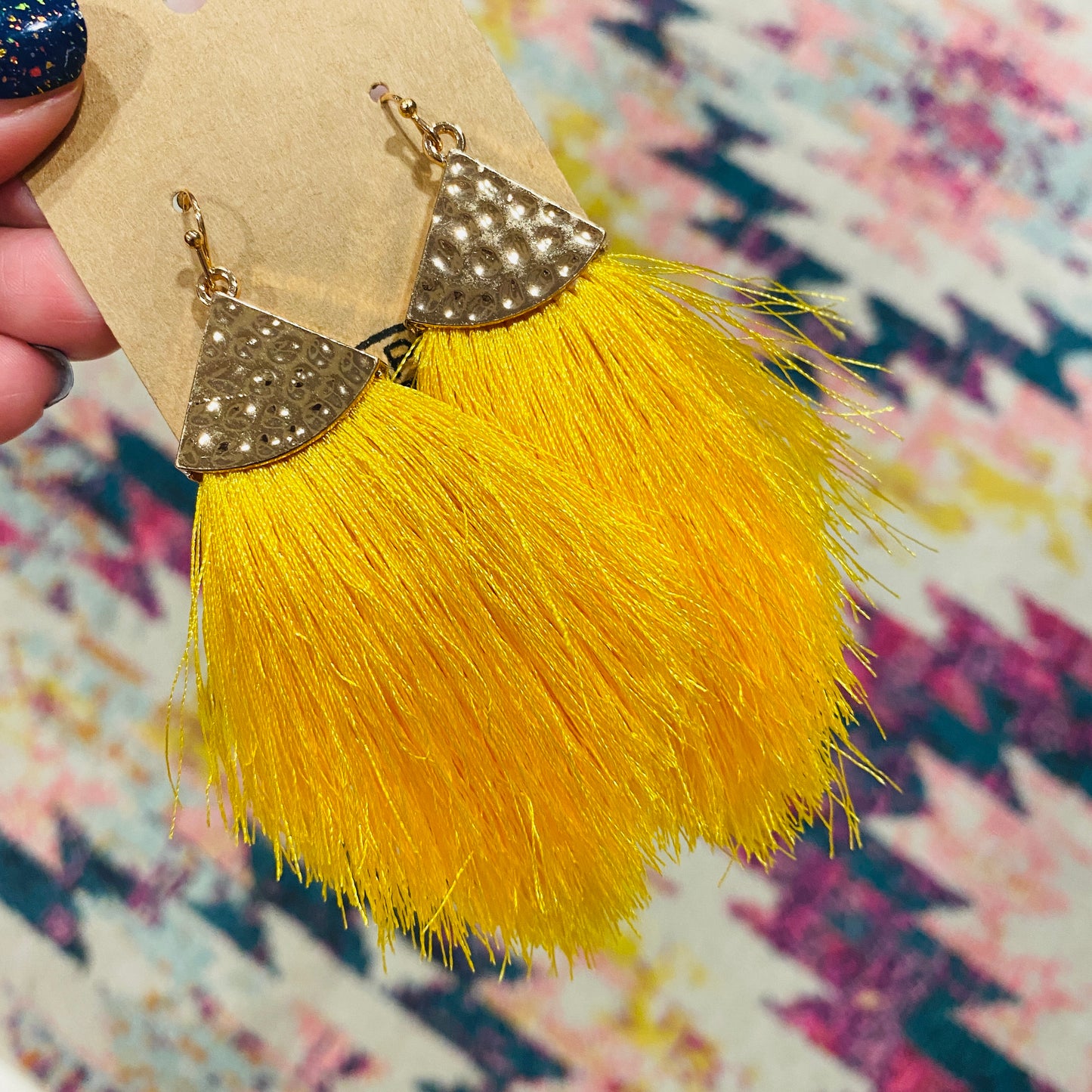 Boho Fringe Feather Earrings