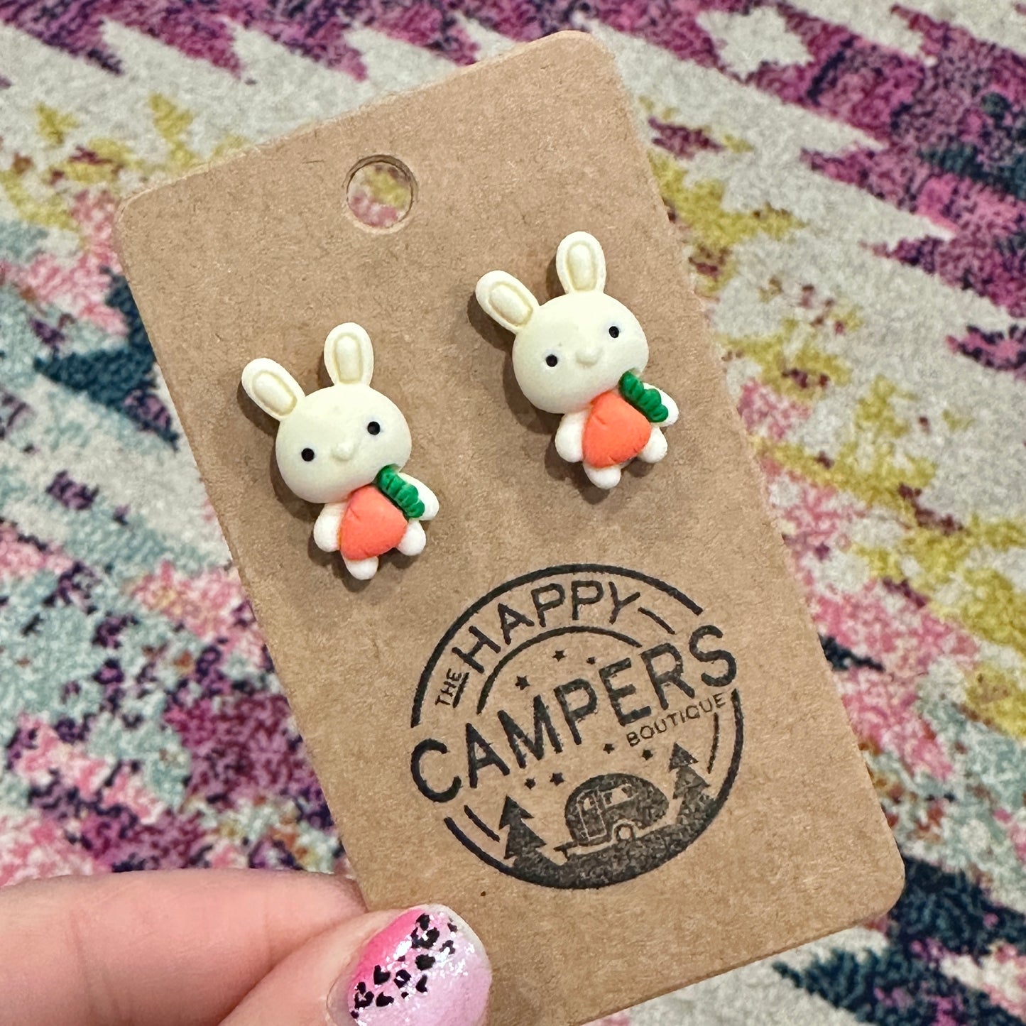 Clay Bunny Stud earrings